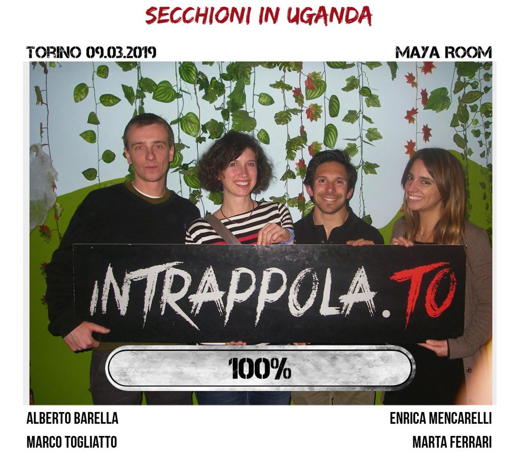 Il gruppo Secchioni in Uganda è fuggito dalla nostra escape room Maya Room