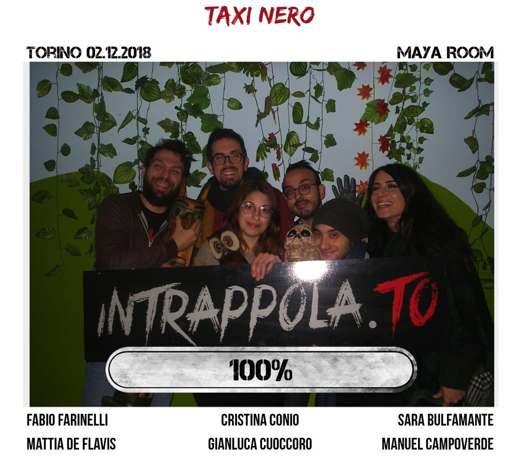 Il gruppo Taxi Nero è fuggito dalla nostra escape room Maya Room