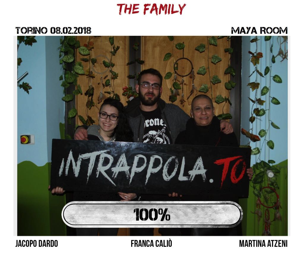 Il gruppo The Family è fuggito dalla nostra escape room Maya Room