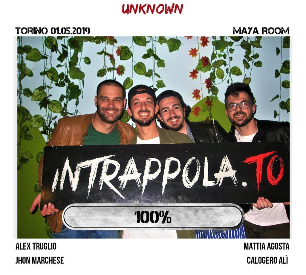 Il gruppo Unknown è fuggito dalla nostra escape room Maya Room