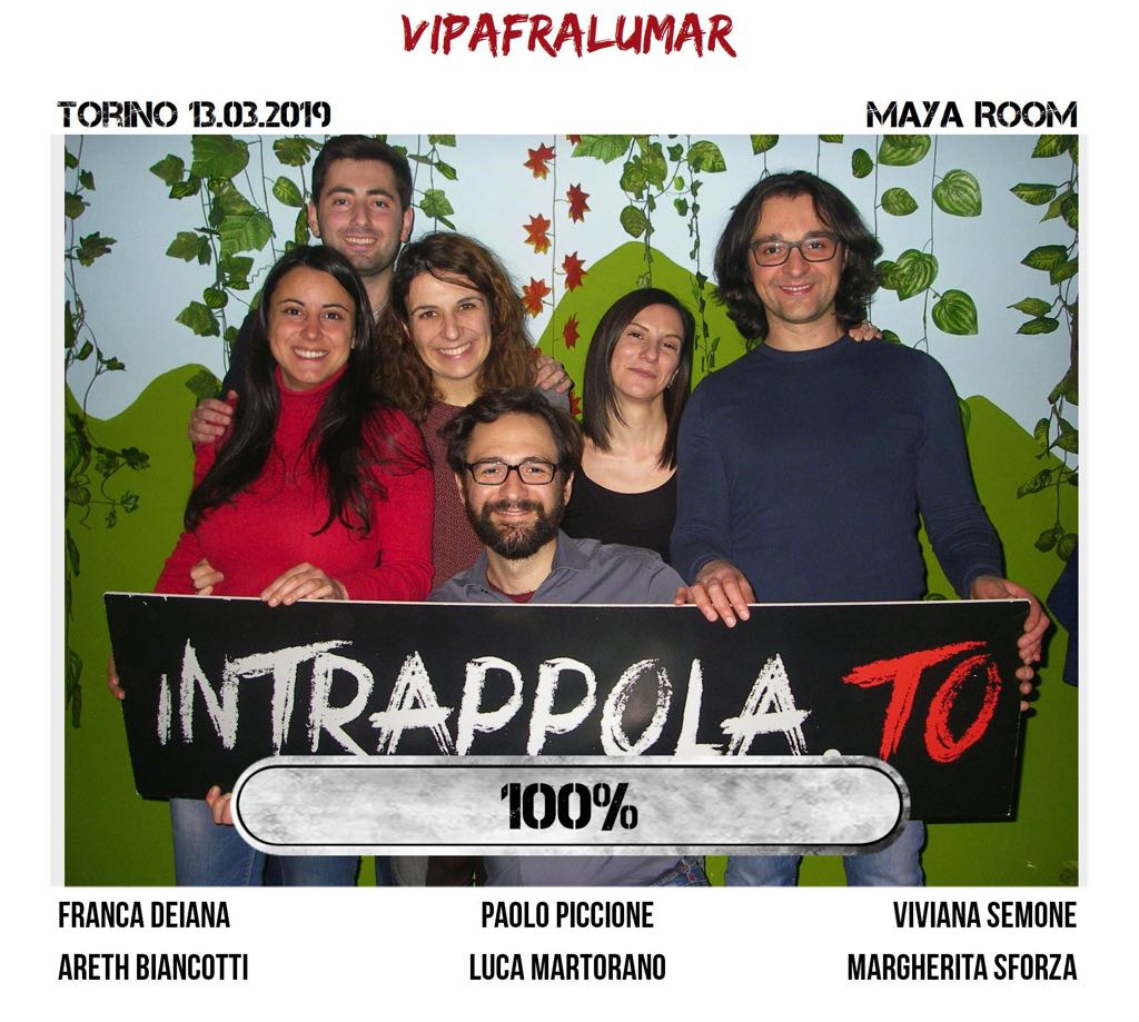 Il gruppo Vipafralumar è fuggito dalla nostra escape room Maya Room