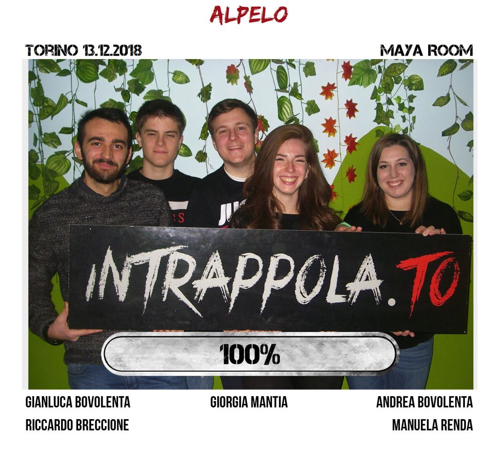 Il gruppo alpelo è fuggito dalla nostra escape room Maya Room