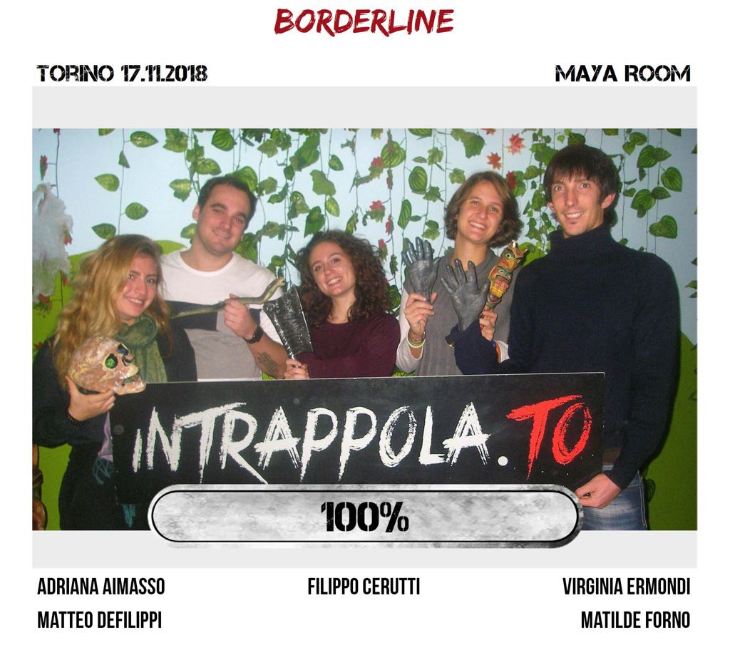 Il gruppo borderline è fuggito dalla nostra escape room Maya Room