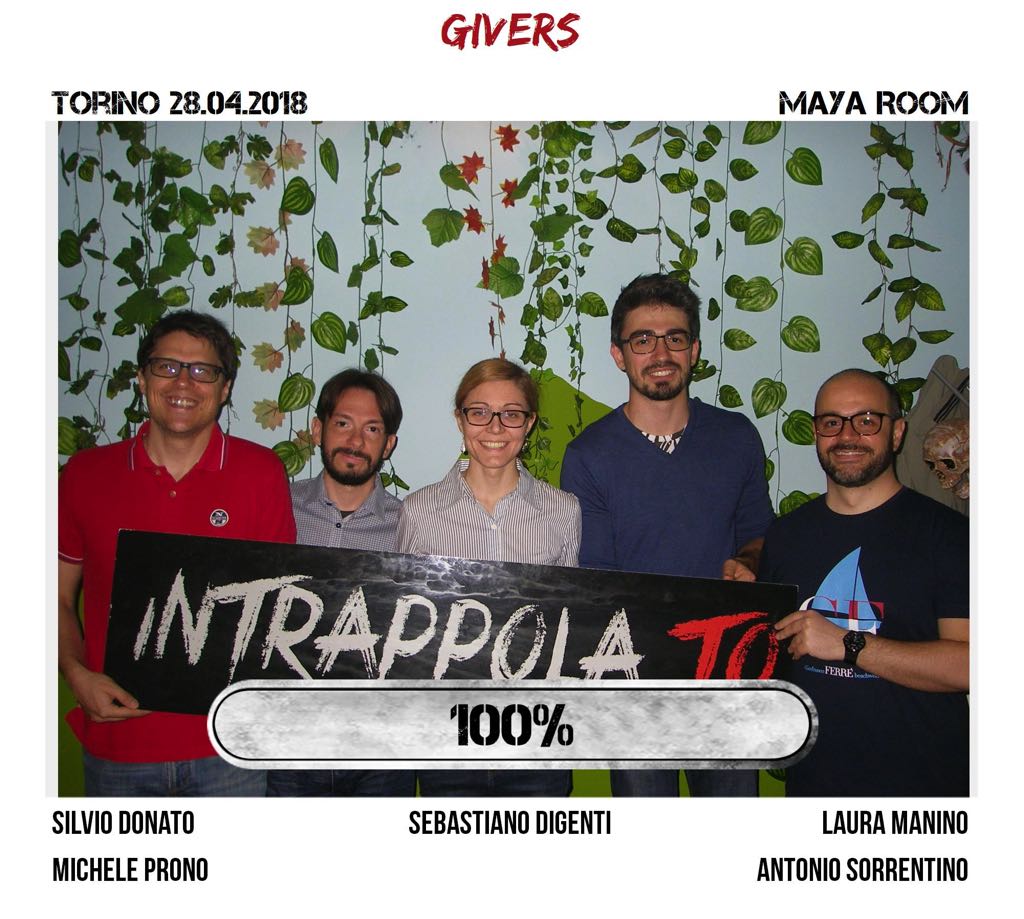 Il gruppo givers è fuggito dalla nostra escape room Maya Room
