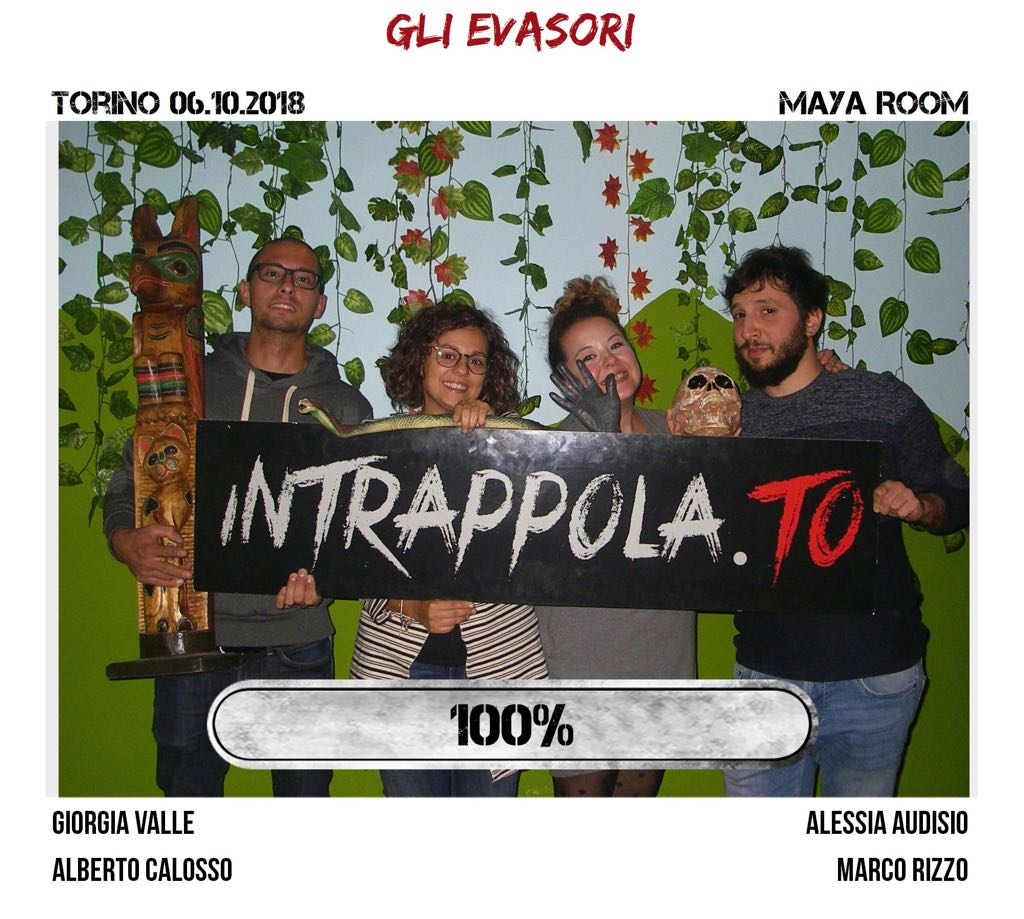Il gruppo gli evasori è fuggito dalla nostra escape room Maya Room