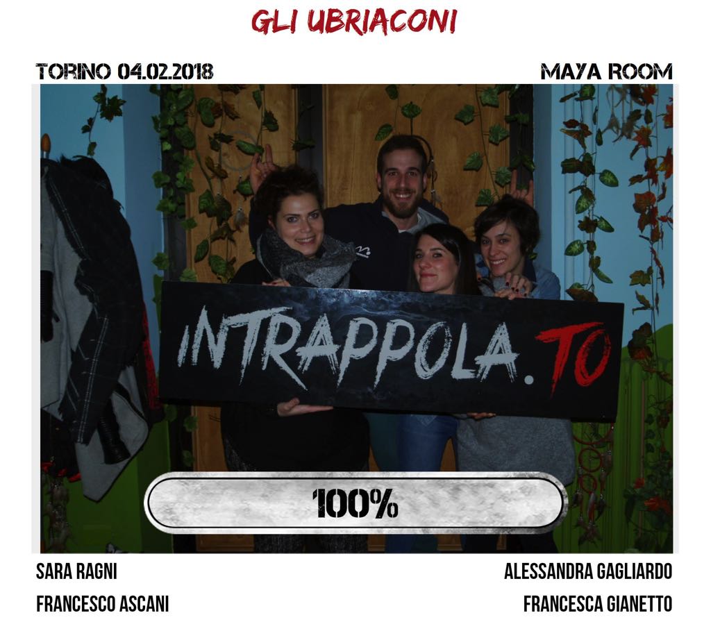 Il gruppo gli ubriaconi è fuggito dalla nostra escape room Maya Room