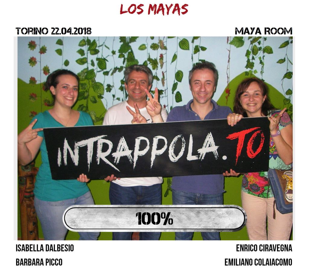 Il gruppo los mayas è fuggito dalla nostra escape room Maya Room