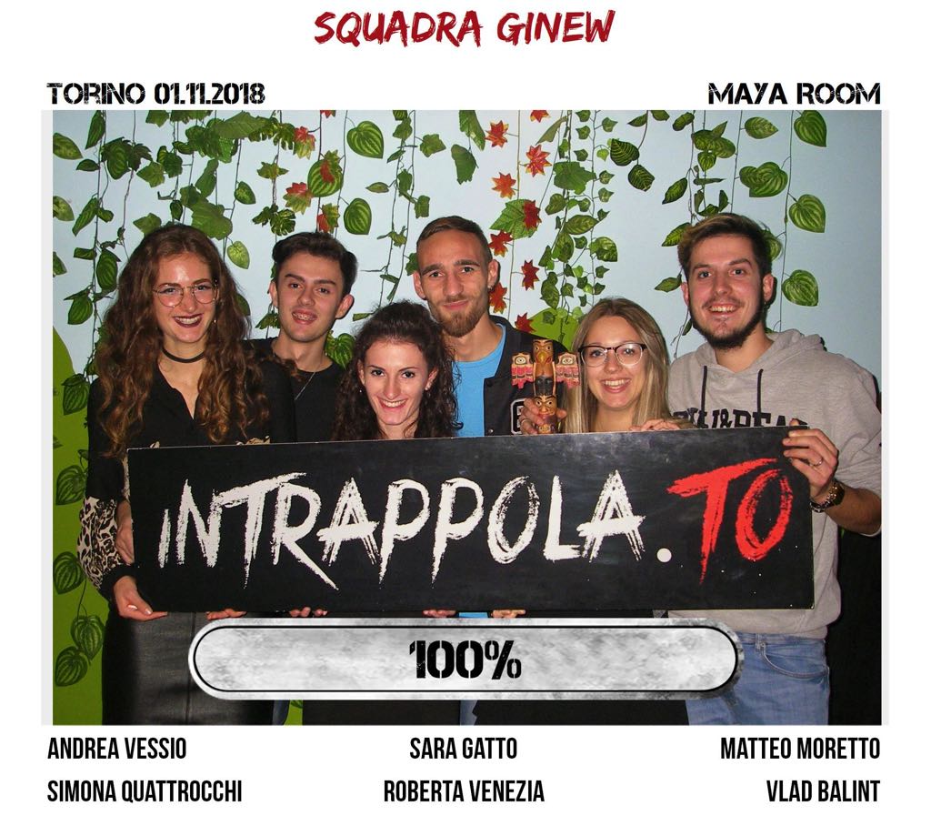 Il gruppo squadra ginew è fuggito dalla nostra escape room Maya Room