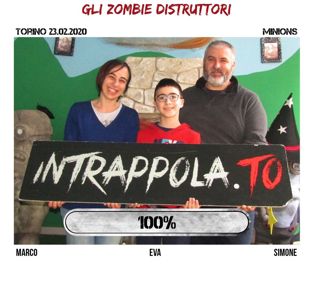 Il gruppo Gli zombie Distruttori è fuggito dalla nostra escape room 