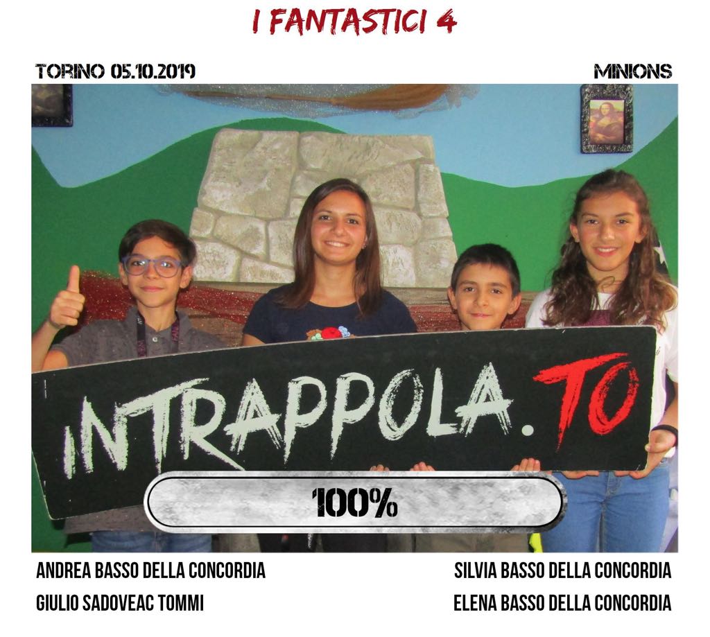 Il gruppo I fantastici 4 è fuggito dalla nostra escape room 