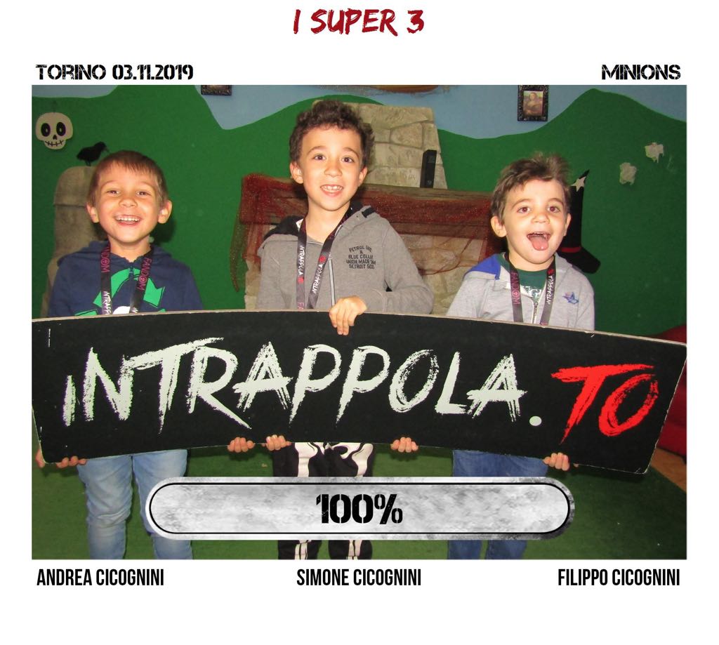 Il gruppo I super 3 è fuggito dalla nostra escape room 
