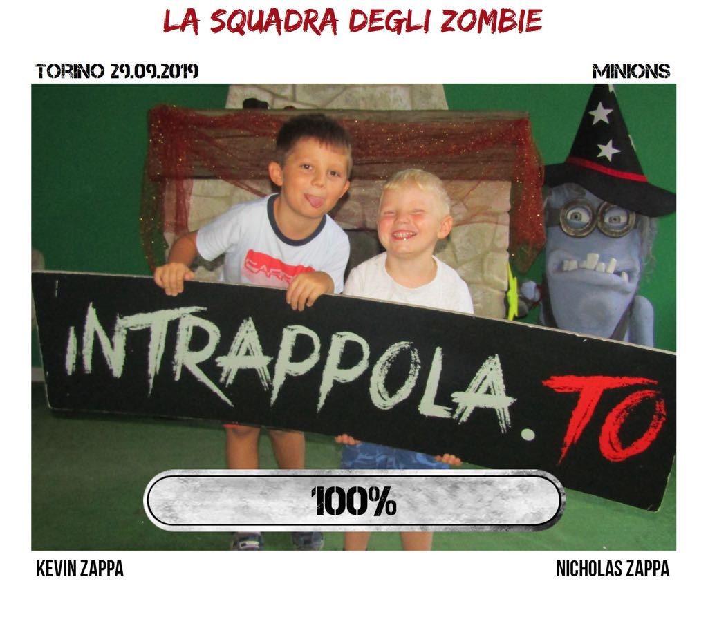 Il gruppo La squadra degli zombie è fuggito dalla nostra escape room 