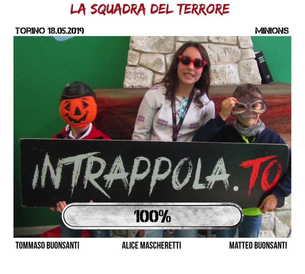 Il gruppo la squadra del terrore  è fuggito dalla nostra escape room 