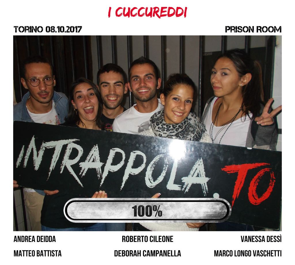 Il gruppo I cuccureddi è fuggito dalla nostra escape room Prison Room