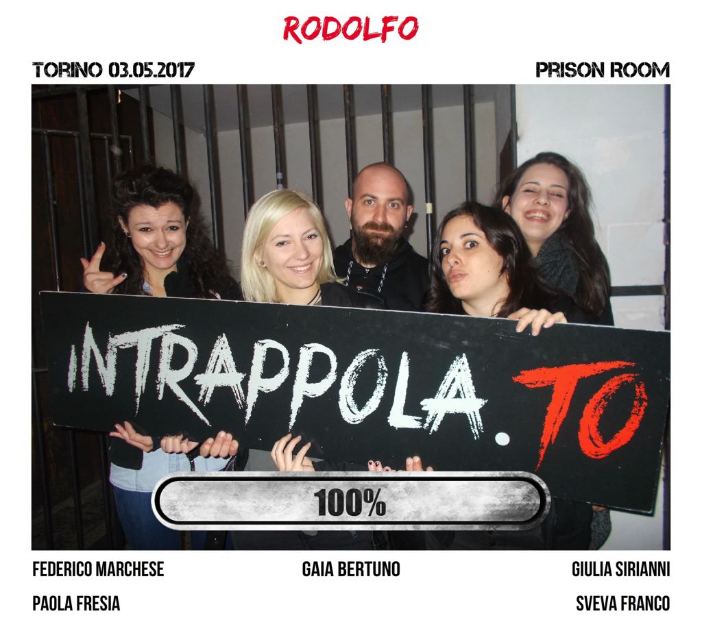 Il gruppo Rodolfo è fuggito dalla nostra escape room Prison Room