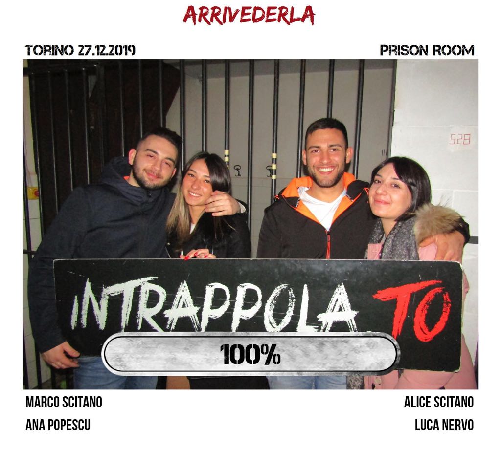 Il gruppo arrivederla è fuggito dalla nostra escape room Prison Room