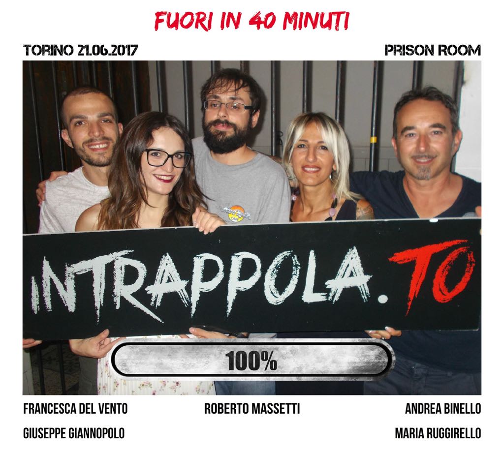 Il gruppo fuori in 40 minuti è fuggito dalla nostra escape room Prison Room