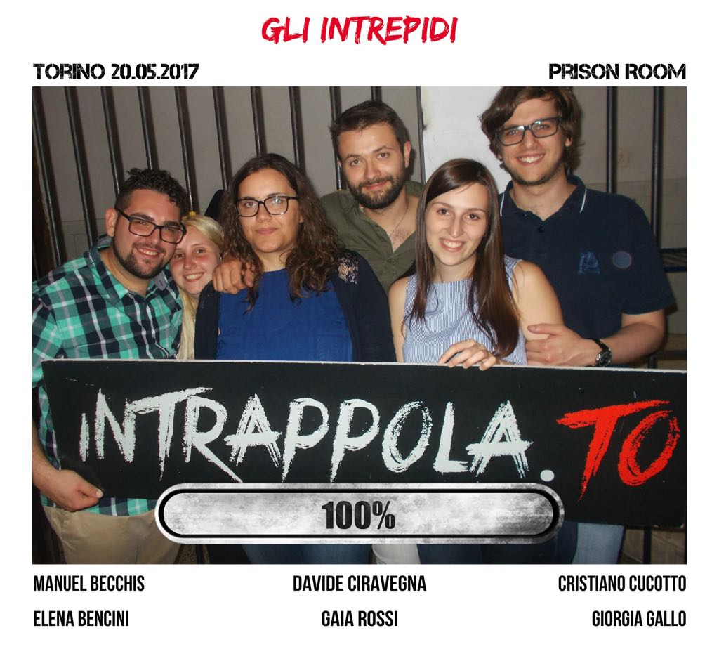 Il gruppo gli intrepidi è fuggito dalla nostra escape room Prison Room