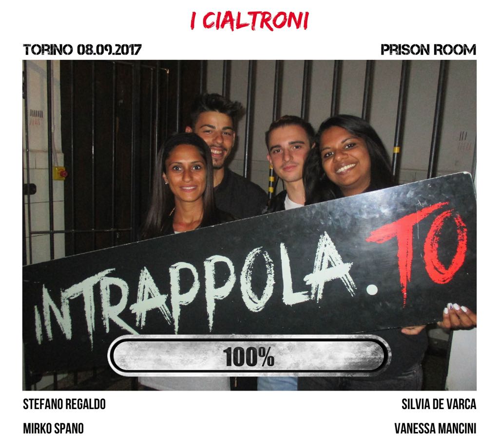 Il gruppo i cialtroni è fuggito dalla nostra escape room Prison Room