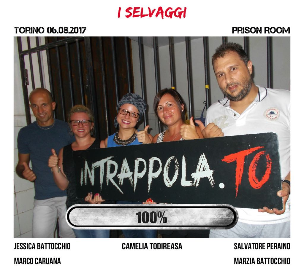 Il gruppo i selvaggi è fuggito dalla nostra escape room Prison Room