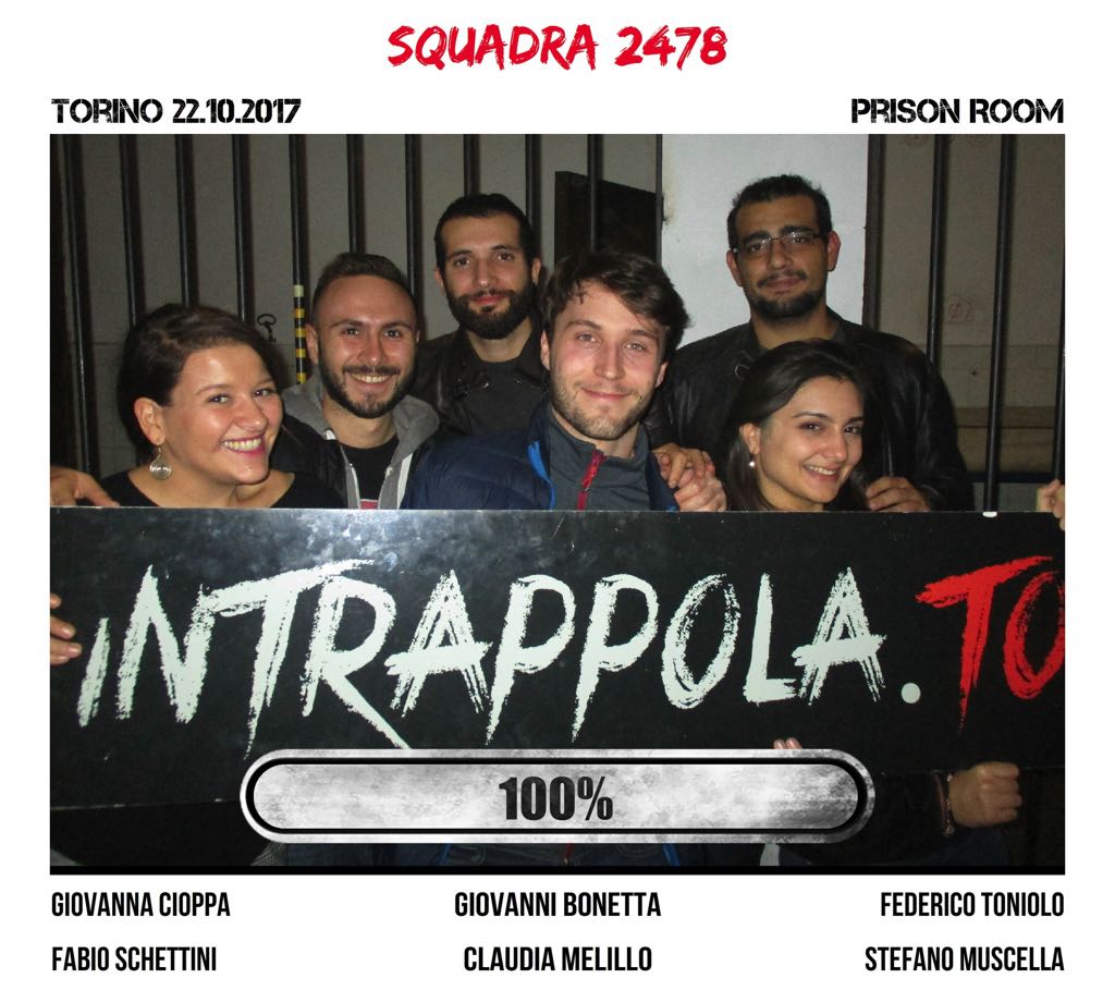 Il gruppo squadra 2478 è fuggito dalla nostra escape room Prison Room