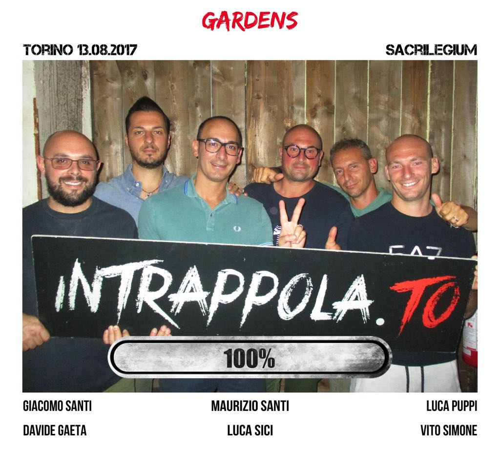 Il gruppo Gardens è fuggito dalla nostra escape room Sacrilegium