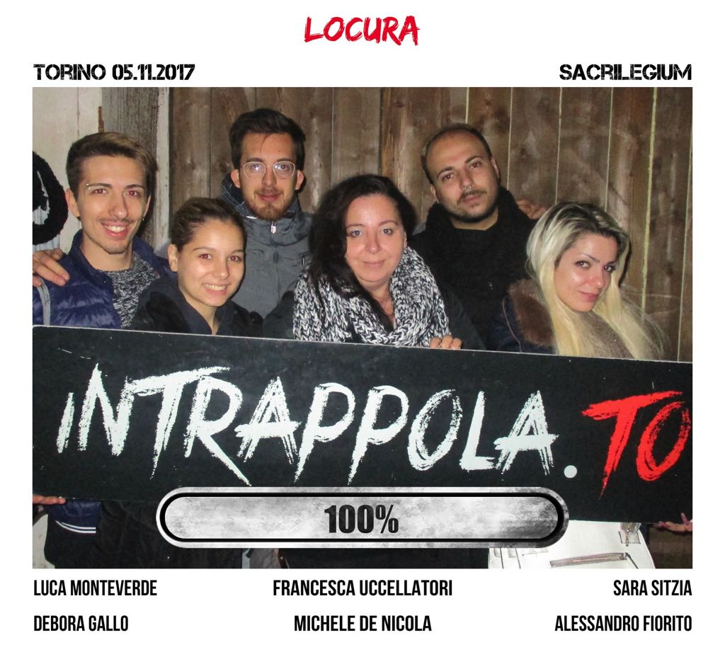 Il gruppo LOCURA è fuggito dalla nostra escape room Sacrilegium