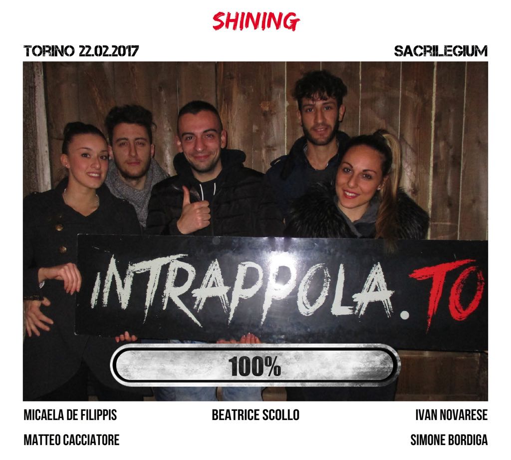 Il gruppo Shining è fuggito dalla nostra escape room Sacrilegium