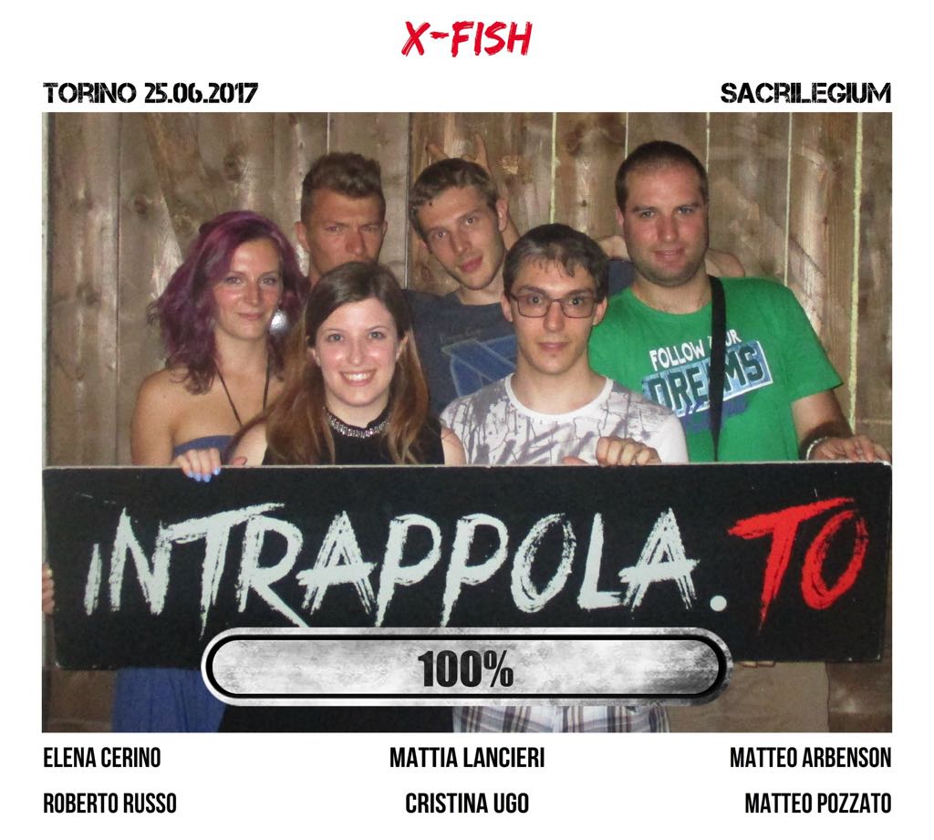 Il gruppo X-FISH è fuggito dalla nostra escape room Sacrilegium