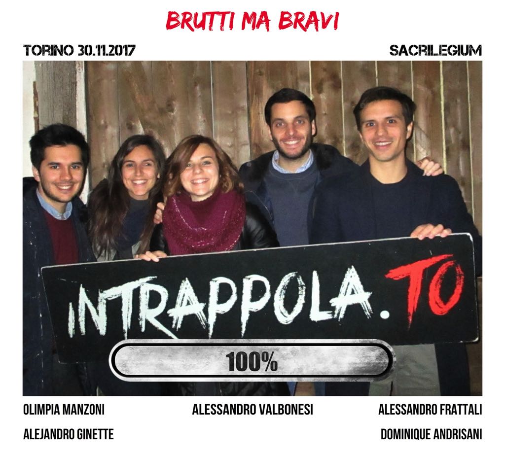 Il gruppo brutti ma bravi è fuggito dalla nostra escape room Sacrilegium