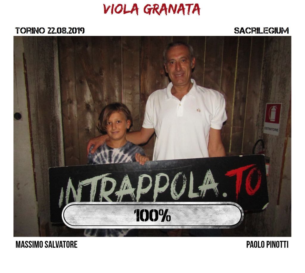 Il gruppo viola granata è fuggito dalla nostra escape room Sacrilegium