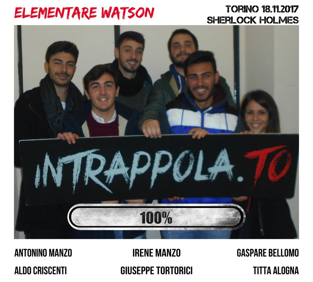 Il gruppo Elementare Watson è fuggito dalla nostra escape room Sherlock Holmes