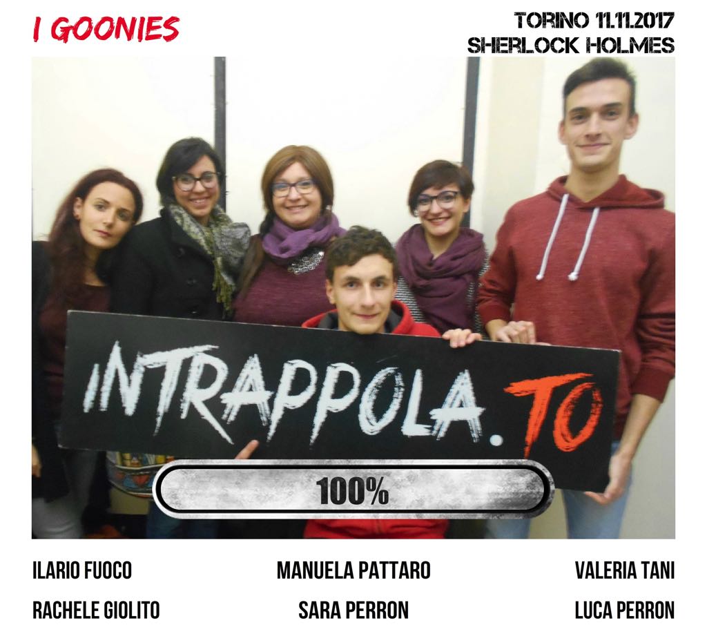 Il gruppo I goonies è fuggito dalla nostra escape room Sherlock Holmes