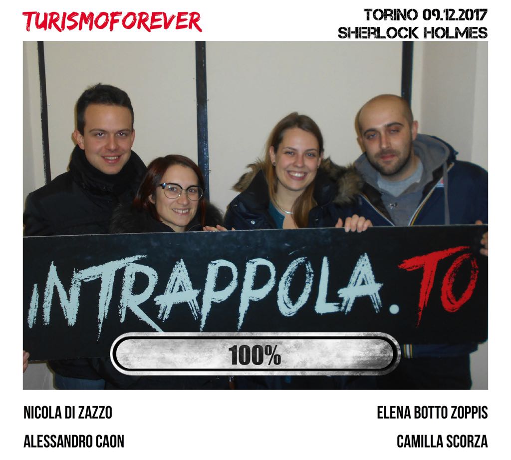 Il gruppo Turismoforever è fuggito dalla nostra escape room Sherlock Holmes