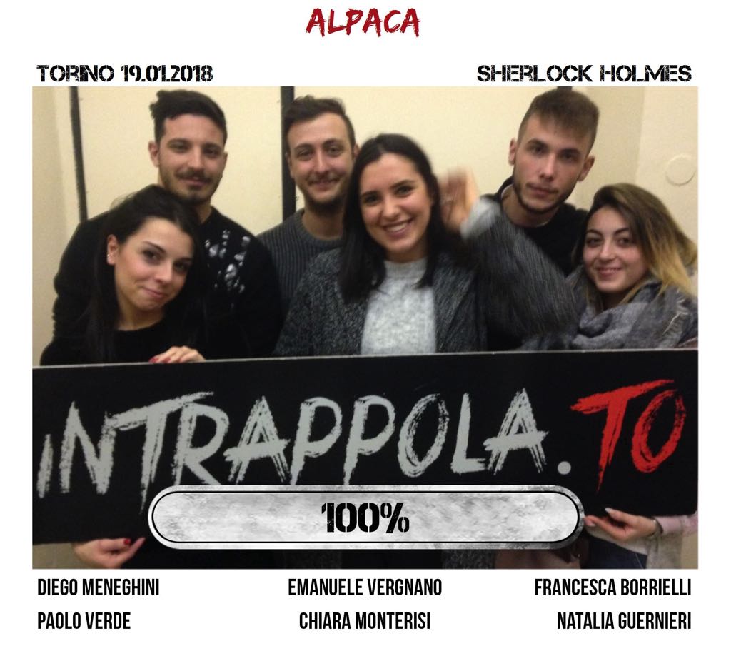Il gruppo alpaca è fuggito dalla nostra escape room Sherlock Holmes