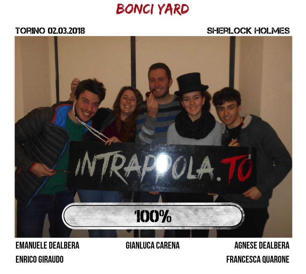 Il gruppo bonci yard è fuggito dalla nostra escape room Sherlock Holmes