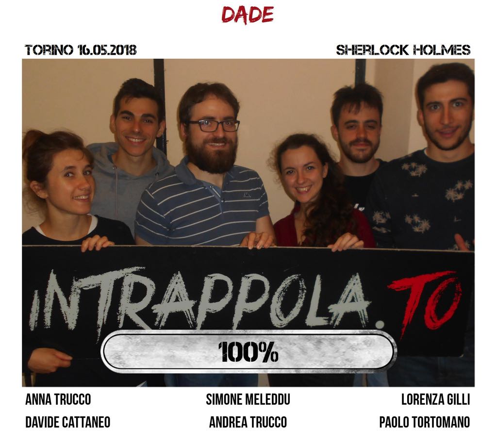 Il gruppo dade è fuggito dalla nostra escape room Sherlock Holmes