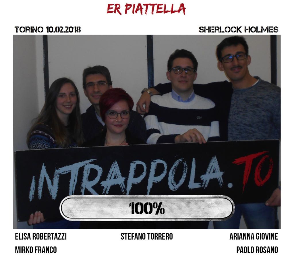Il gruppo er piattella è fuggito dalla nostra escape room Sherlock Holmes