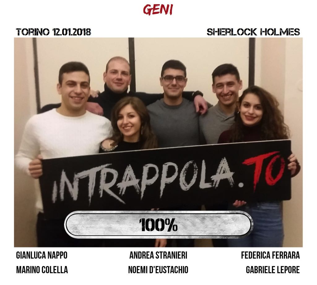 Il gruppo geni è fuggito dalla nostra escape room Sherlock Holmes