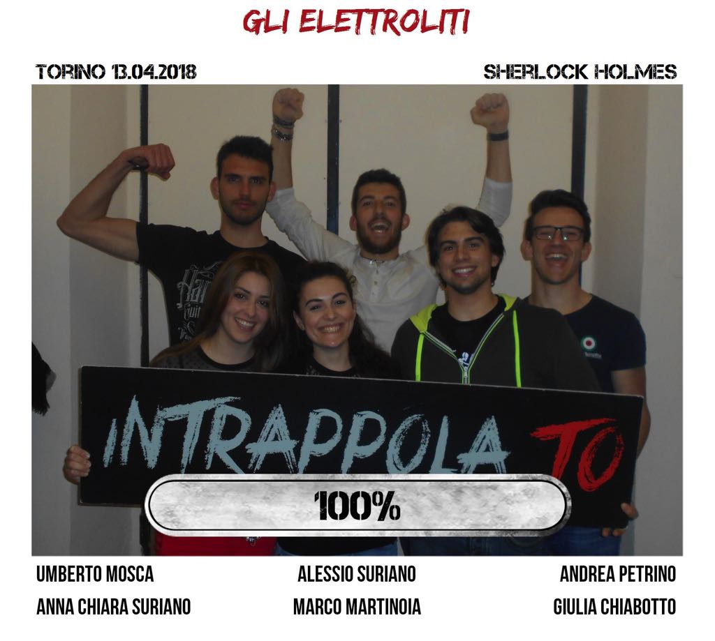 Il gruppo gli elettroliti è fuggito dalla nostra escape room Sherlock Holmes