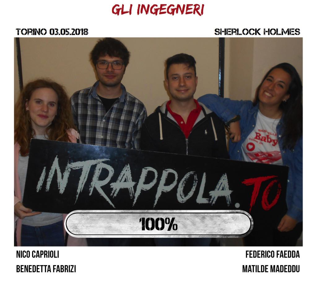 Il gruppo gli ingegneri è fuggito dalla nostra escape room Sherlock Holmes