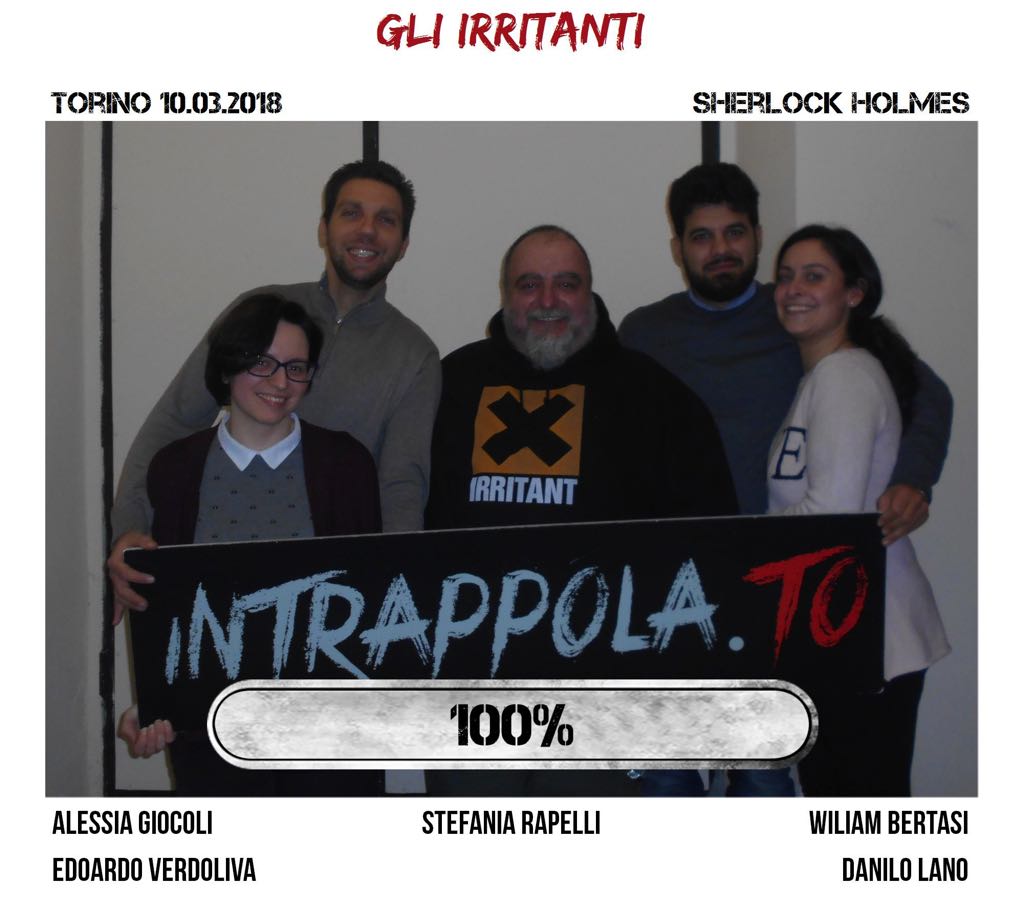 Il gruppo gli irritanti è fuggito dalla nostra escape room Sherlock Holmes