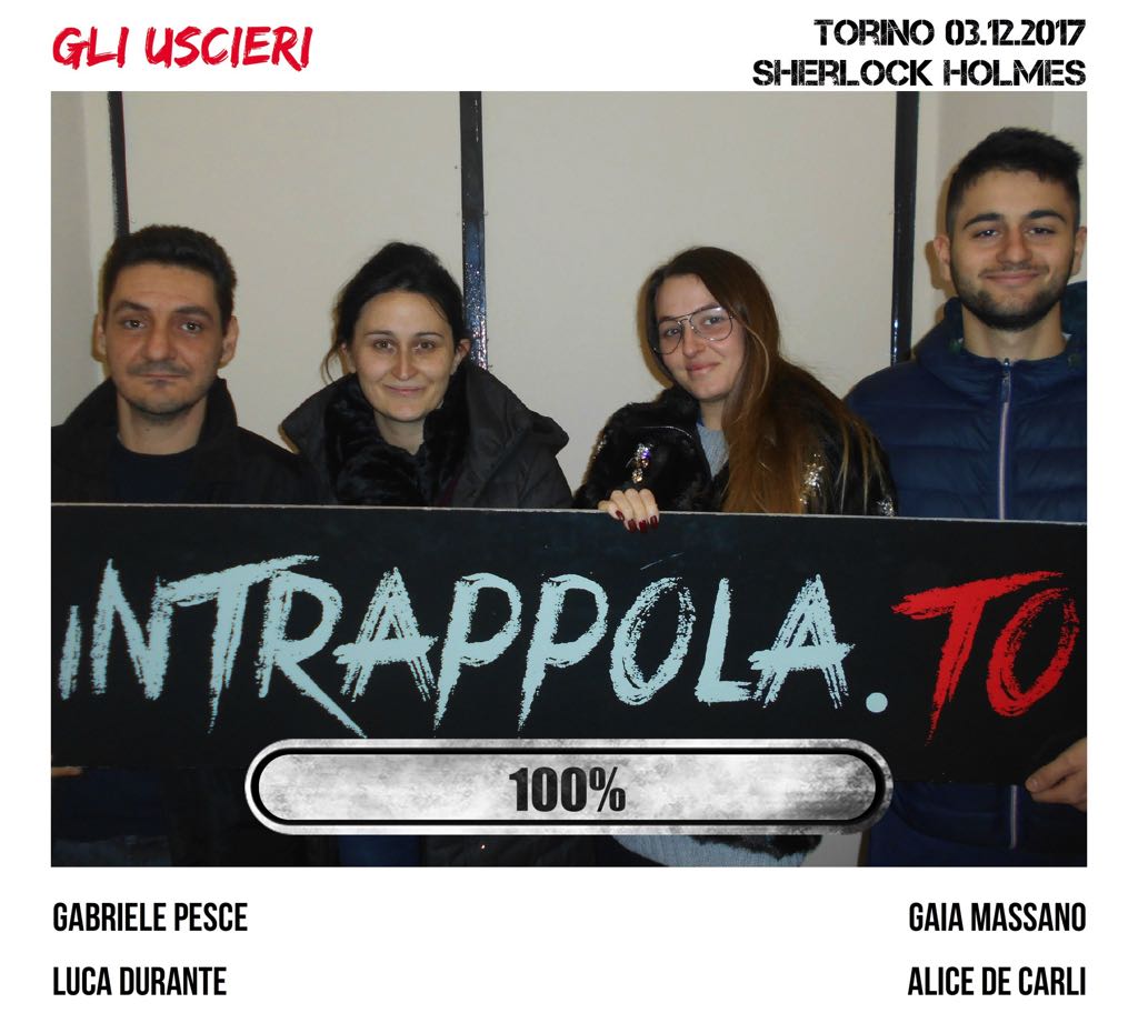 Il gruppo gli uscieri è fuggito dalla nostra escape room Sherlock Holmes