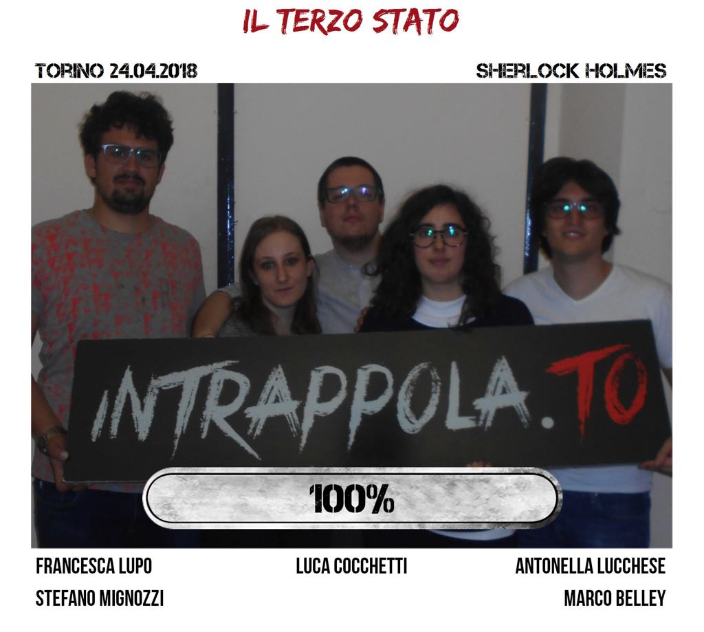 Il gruppo il terzo stato è fuggito dalla nostra escape room Sherlock Holmes