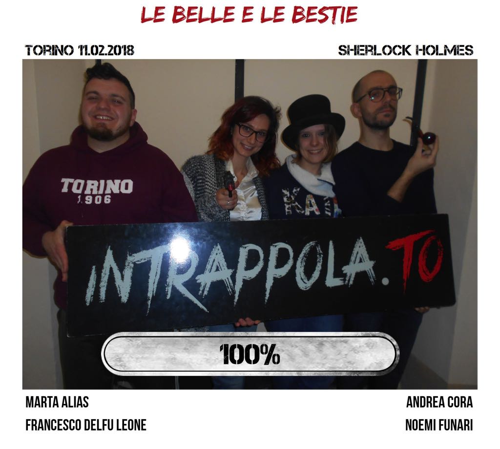 Il gruppo le belle e le bestie è fuggito dalla nostra escape room Sherlock Holmes