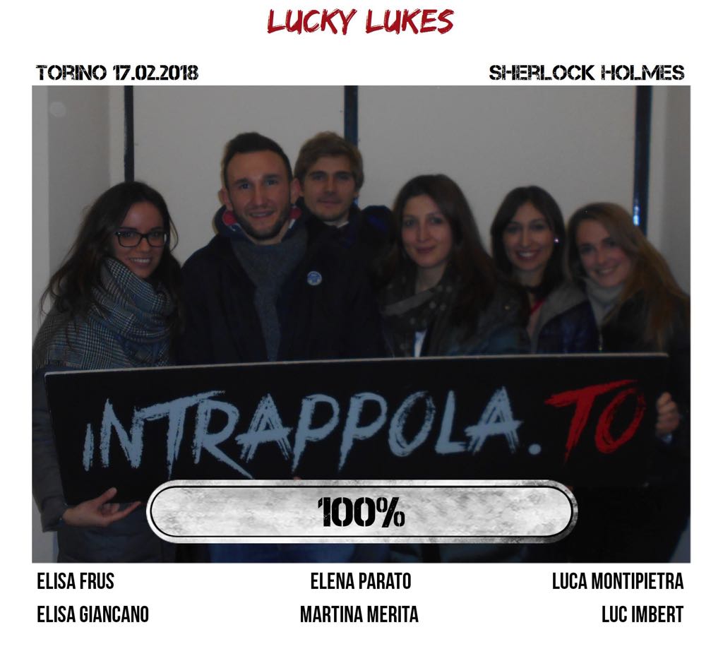 Il gruppo lucky lukes è fuggito dalla nostra escape room Sherlock Holmes