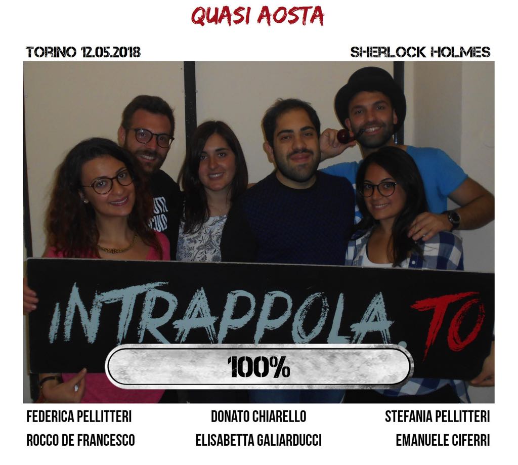 Il gruppo quasi aosta è fuggito dalla nostra escape room Sherlock Holmes