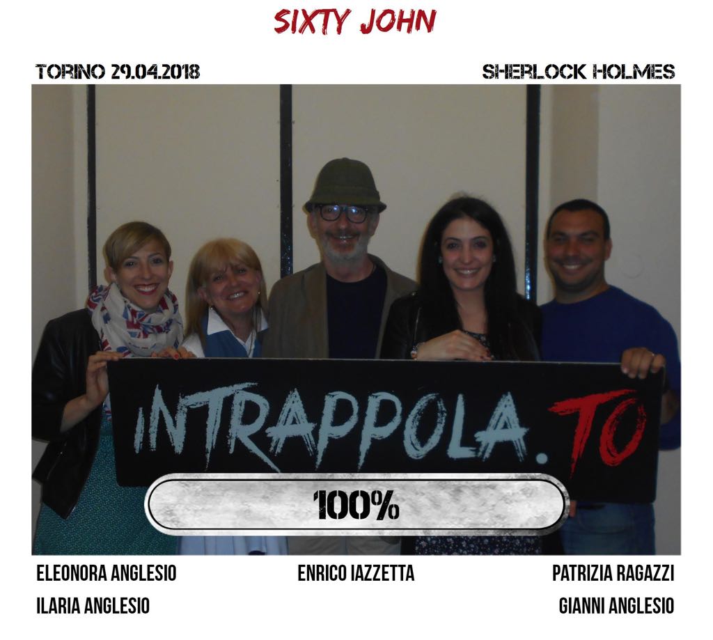 Il gruppo sixty john è fuggito dalla nostra escape room Sherlock Holmes