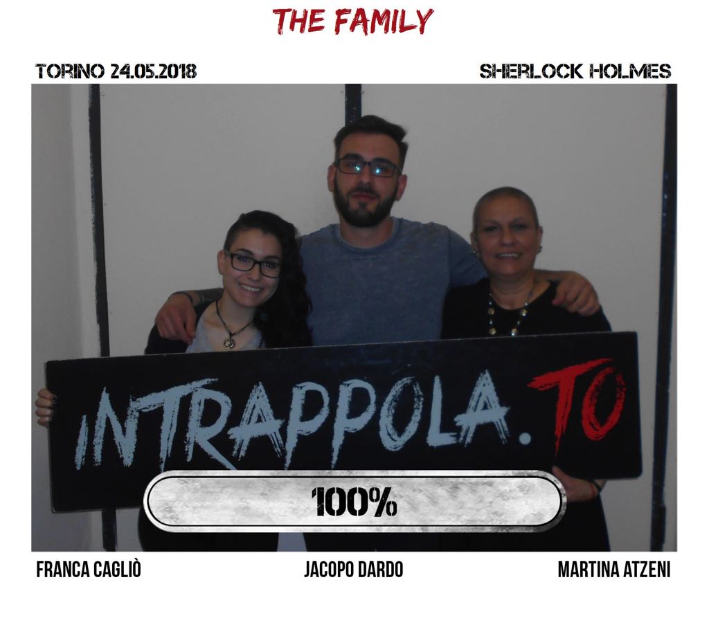 Il gruppo the family è fuggito dalla nostra escape room Sherlock Holmes