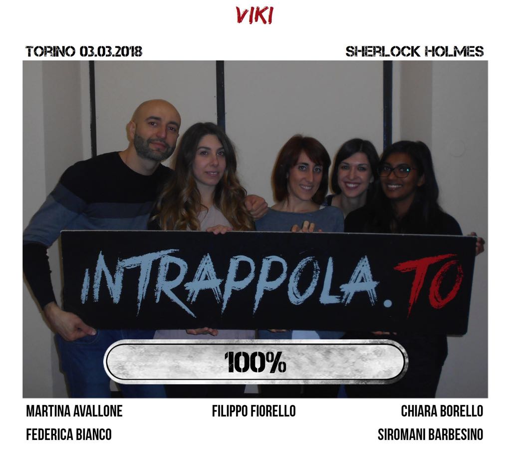 Il gruppo viki è fuggito dalla nostra escape room Sherlock Holmes